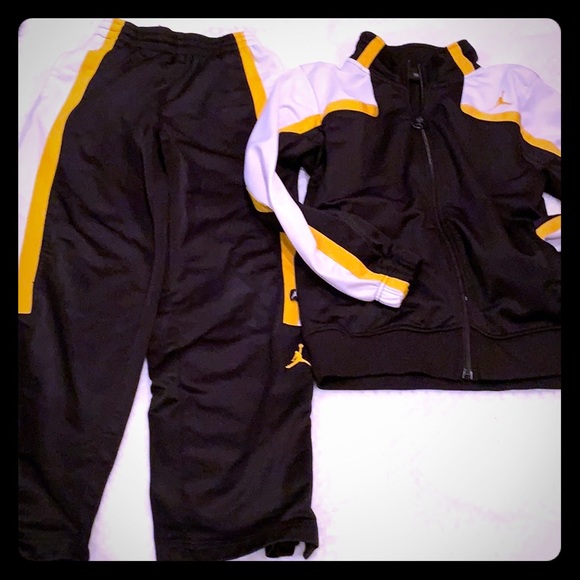 black and yellow jordan sweatsuit